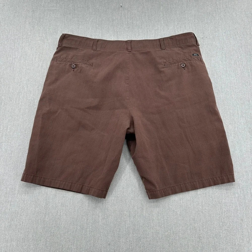 Dickies Shorts Mens 42 Brown Flex Waist Plaid Flat Front Workwear Utility